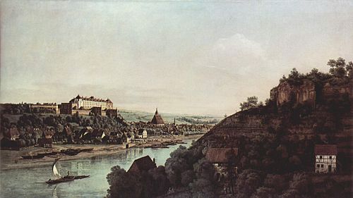 Pirna from Posta, 1753, Bernardo Bellotto