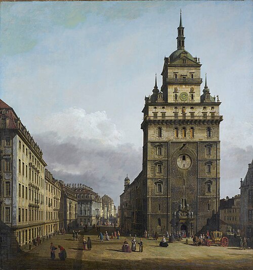 The Kreuzkirche in Dresden, 1751, Bernardo Bellotto
