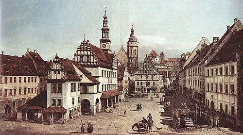 The Marketplace in Pirna, 1753, Bernardo Bellotto
