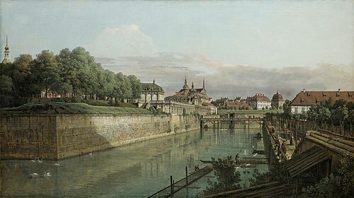 The Moat of the Zwinger in Dresden, 1751, Bernardo Bellotto