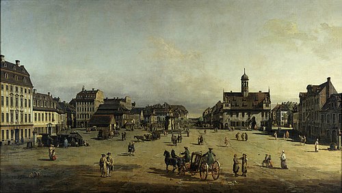 The New Market in Dresden, 1750, Bernardo Bellotto