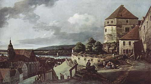 View of Pirna, from Sonnenstein Castle, 1755, Bernardo Bellotto