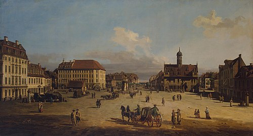 Market-Place of the Neustadt in Dresden, 1751, Bernardo Bellotto