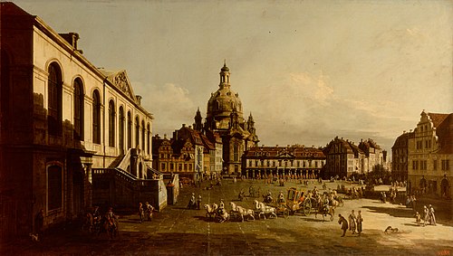 New Market Place in Dresden, 1747, Bernardo Bellotto