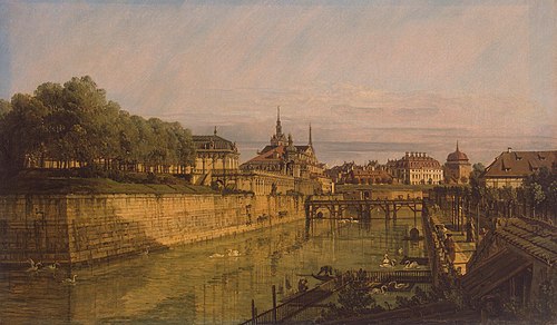 The Moat of Zwinger in Dresden, 1750, Bernardo Bellotto