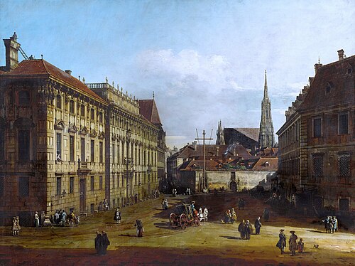 Lobkowitzplatz in Vienna, 1759, Bernardo Bellotto