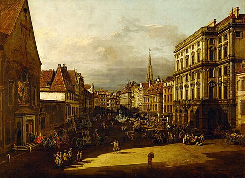Mehlmarkt in Vienna, 1758, Bernardo Bellotto