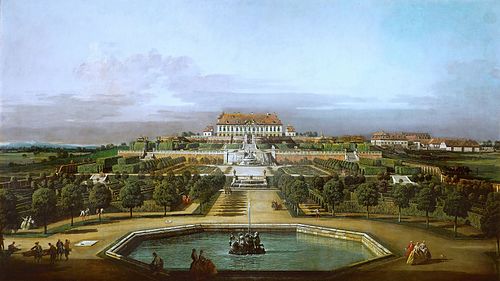 Schloss Hof, Garden Side, 1758, Bernardo Bellotto