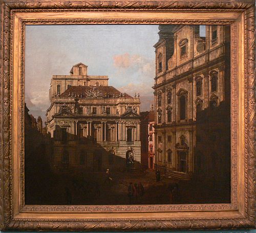 Vue de l'église Saint-Charles à Vienne, , Bernardo Bellotto
