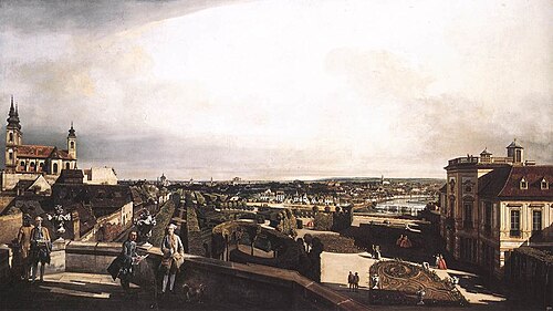 The Kaunitz Palace and Garden in Vienna, 1759, Bernardo Bellotto
