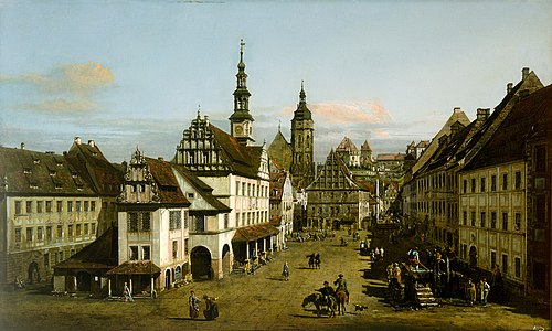 The Marketplace at Pirna, 1764, Bernardo Bellotto