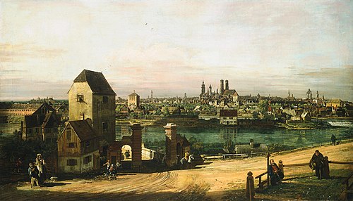 View of Munich, 1761, Bernardo Bellotto