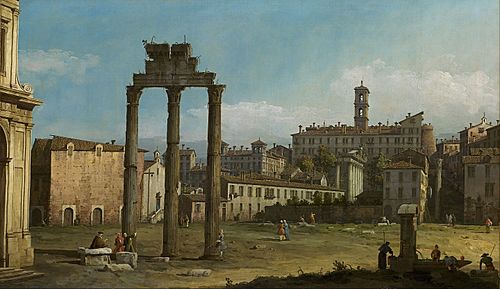 Ruines du Forum romain, 1743, Bernardo Bellotto