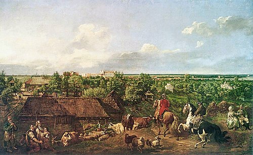 View of Ujazdów from the Royal Baths, 1776, Bernardo Bellotto