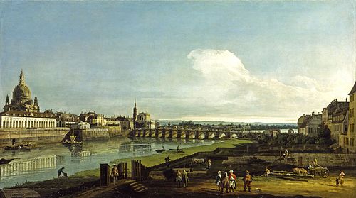 View of Dresden with the Frauenkirche at Left, 1747, Bernardo Bellotto