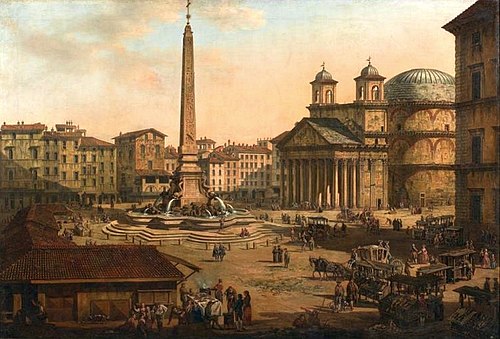 Piazza face du Panthéon, 1769, Bernardo Bellotto