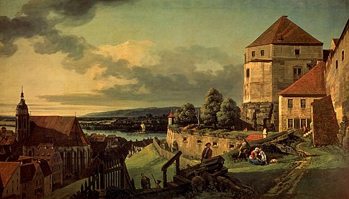 Vue de Pirna depuis la forteresse de Sonnenstein, 1753, Bernardo Bellotto