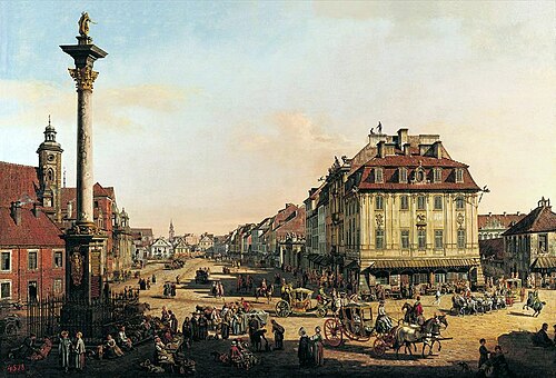 Faubourg de Cracovie prise de la porte de Cracovie., 1767, Bernardo Bellotto