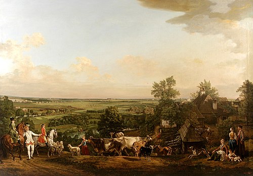 La Vue des prairies de Wilanów., 1775, Bernardo Bellotto