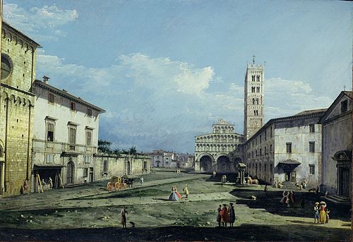 The Piazza San Martino, Lucca, 1742, Bernardo Bellotto