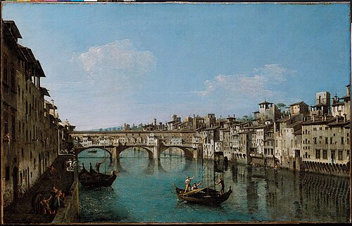 The Ponte Vecchio, Florence, , Bernardo Bellotto