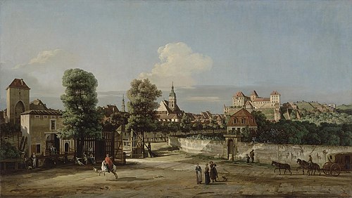View of Pirna from the West, from the Corner of Wide Street, 1755, Bernardo Bellotto