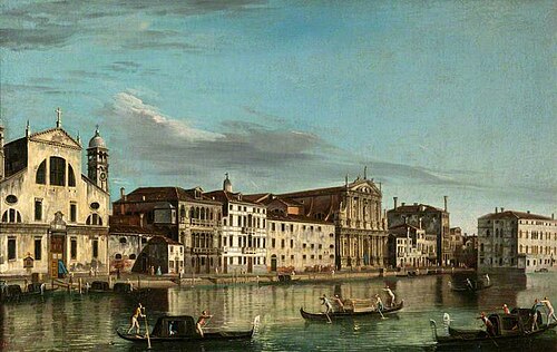 The Grand Canal: Santa Lucia and the Church of the Scalzi, Venice, 1750, Bernardo Bellotto