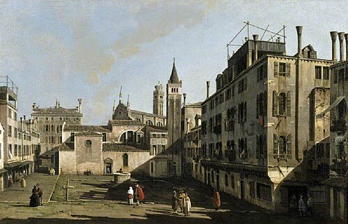 Campo San Stin, Venice, 1760, Bernardo Bellotto