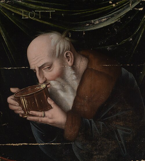 Lot drinking, 1537, Hans Baldung Grien