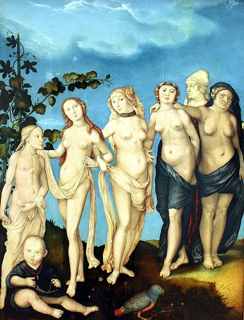 Les sept âges de la femme, 1544, Hans Baldung