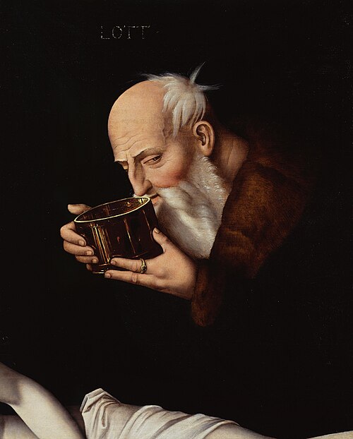 Lot drinking (Berlin fragment), 1532, Hans Baldung Grien