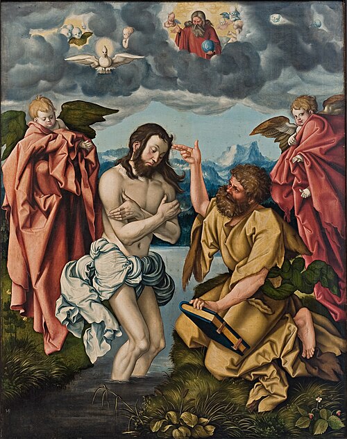Saint John Altarpiece: Baptism of Christ, 1518, Hans Baldung Grien