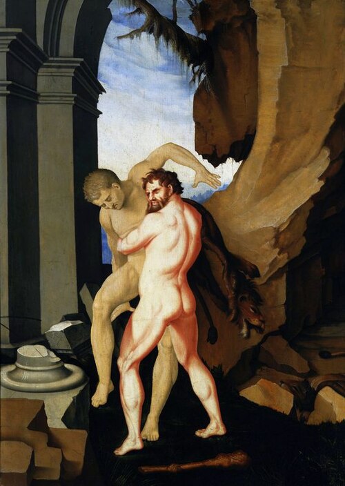 Hercules and Antaeus, 1530, Hans Baldung Grien