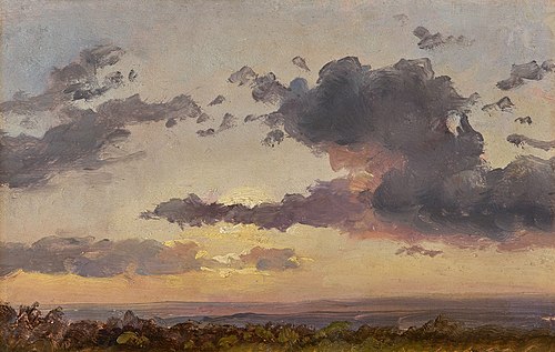 Clouds at sunset, , Johan Christian Dahl