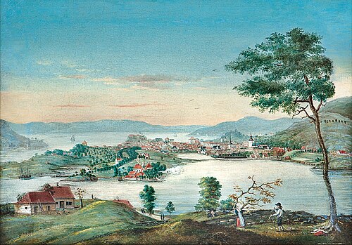 Bergen viewed from Kronstad, 1810, Johan Christian Dahl