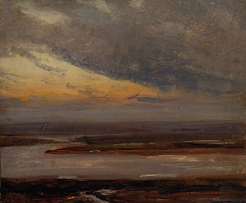 Study of the Elbe, 1833, Johan Christian Dahl