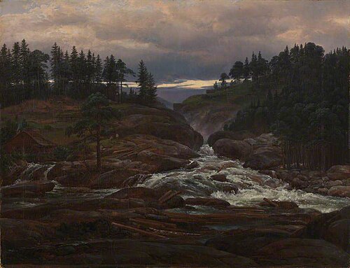 The Lower Falls of the Labrofoss, 1827, Johan Christian Dahl