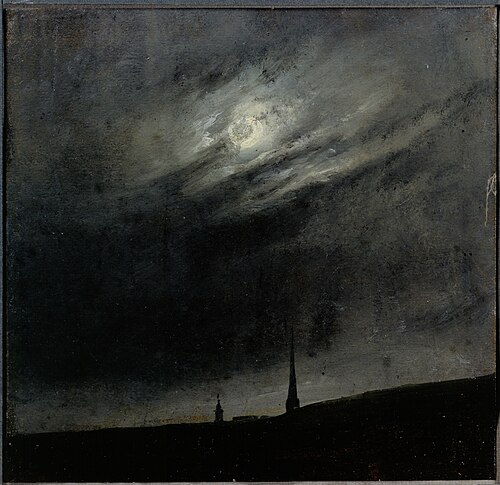 Moon night over Dresden, 1827, Johan Christian Dahl