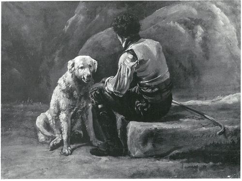 Italian shepherd with dog, 1821, Johan Christian Dahl