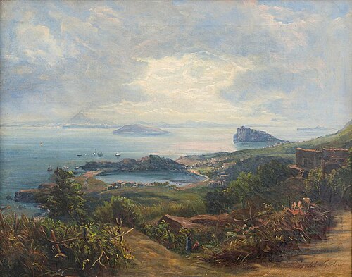 Mount Vesuvius Seen from Ischia, 1820, Johan Christian Dahl