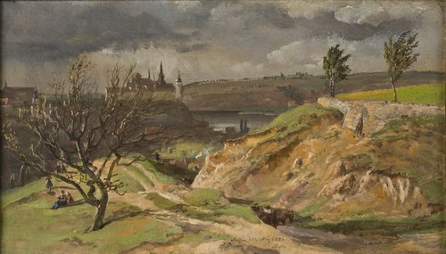 View of Meissen. Study, 1828, Johan Christian Dahl