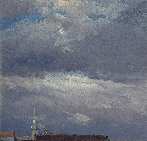 Stormclouds over the Castle Tower in Dresden, 1825, Johan Christian Dahl