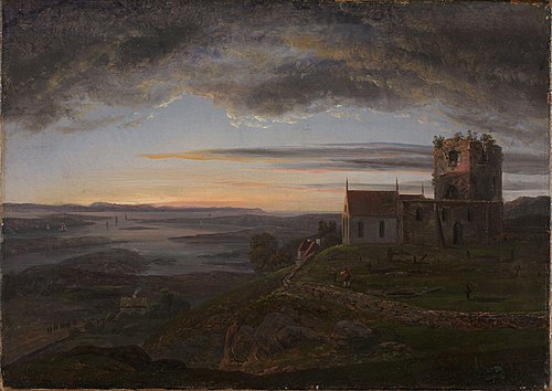 The ruined Church at Avaldsnes at Karmøy, 1820, Johan Christian Dahl