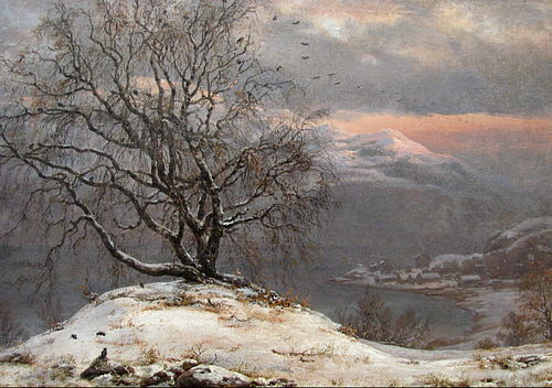 The Slinde Birch, Winter, 1838, Johan Christian Dahl