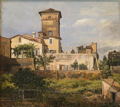 Scene from the Villa Malta, 1821, Johan Christian Dahl