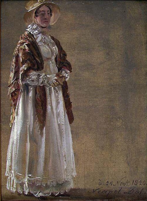 Princess Caroline Amalie of Denmark, 1820, Johan Christian Dahl