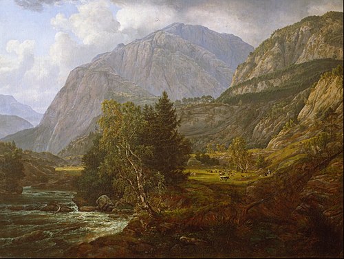 View of Fortundalen, 1836, Johan Christian Dahl