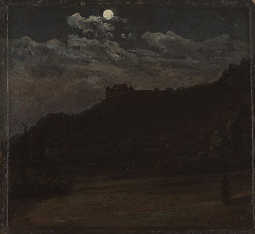 The castle Siebeneichen near Meissen, 1828, Johan Christian Dahl