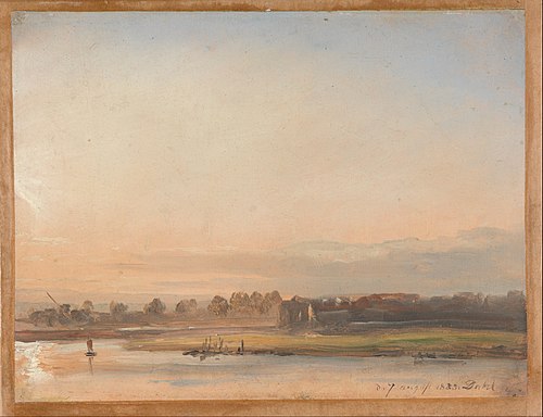 View of the Elbe, 1833, Johan Christian Dahl