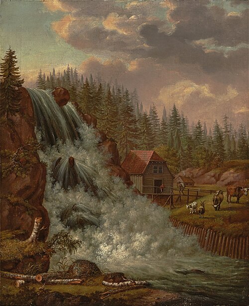 Norsk landskap, Rogna vannfall, 1812, Johan Christian Dahl